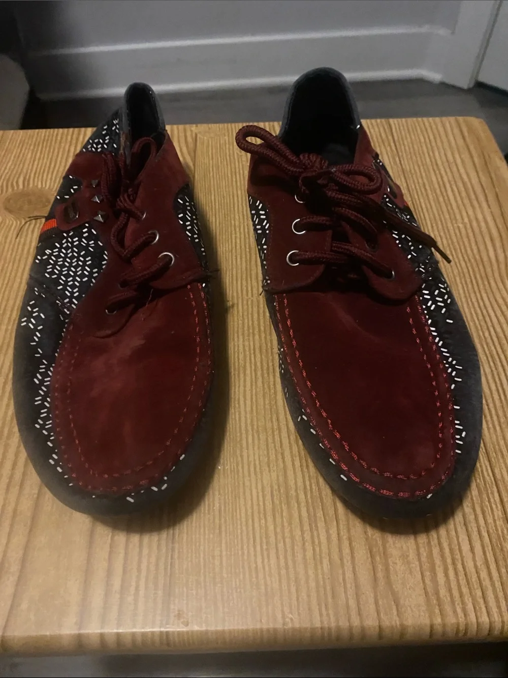 Men's Burgundy Suede Slip-On Casual Loafers